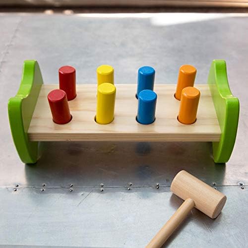 Fat Brain Toys Pound & Tap Hammer Bench - Wooden Fine Motor Skill Toy for Toddlers - Image 2