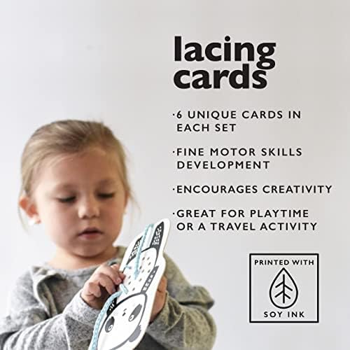 Wee Gallery Woodland Lacing Cards, Sewing Cards for Kids Ages 3-5 - Image 2