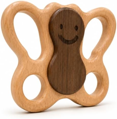 Wooden Rattle for Babies 0-12 Months | No Paint | Real Wood | Hippotoys - Image 2