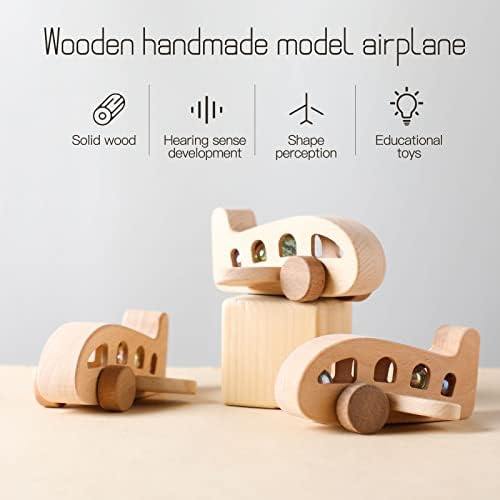 ibwaae Wooden Airplane Toys, Air Transport Vehicles Play Set, Wooden Pull Games, Learning Gift Montessori Toy for Baby Toddler Boys Girls - Image 4