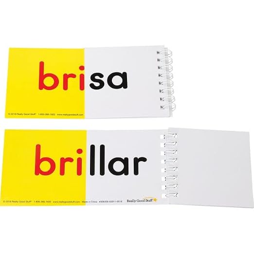 Really Good Stuff Spanish Advanced Syllable Flip Books - Set of 30 - Image 5