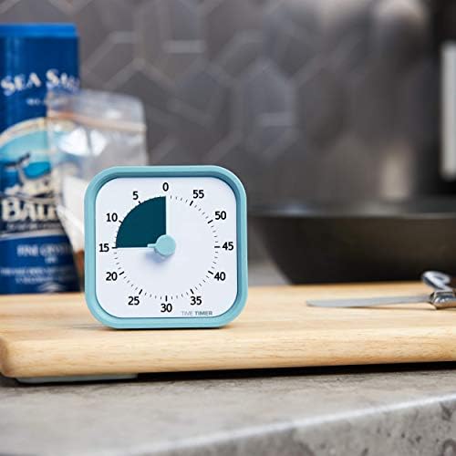 TIME TIMER Home MOD – 60-Minute Visual Timer Home Edition, Silent Operation Study Tool for Kids Desk, Homeschool Supplies, Office & Meetings (Lake Day Blue) - Image 6