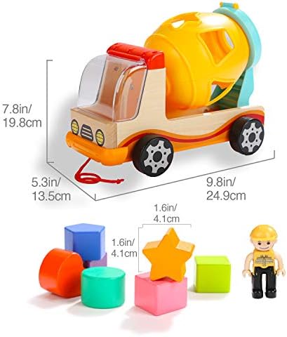 TOP BRIGHT Wooden Shape Sorter Toys for Toddlers Learning Sort and Match for 2 Year Old - Image 6