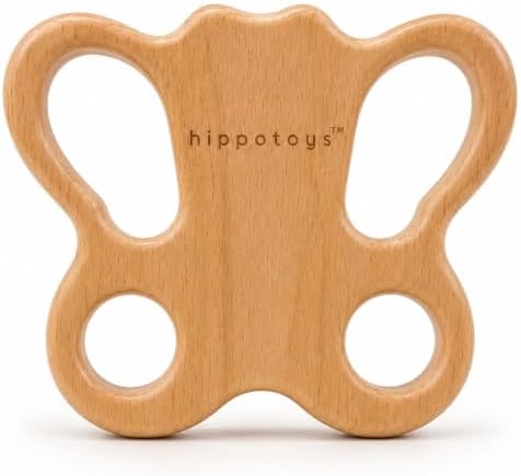 Wooden Rattle for Babies 0-12 Months | No Paint | Real Wood | Hippotoys - Image 4