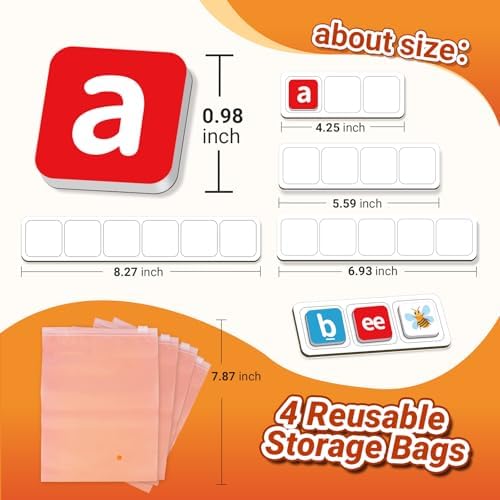 140 Phonics Magnetic Letters Tiles,Learning Letter by Four Dublee - Image 3