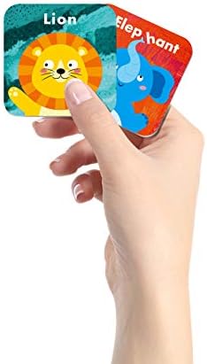 Hebayy 36 Pair Animals Matching Game Cartoon Flash Cards Erasable(72 PCs, Each Measures 2” X 2”) - Image 6