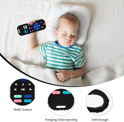Hooku 2 Pack Remote Teether for Baby, Silicone Teethers for Babies 6-12 Months, Baby Teething Toys for Babies 0-6 Months, Remote Control Toy, Infant Gifts for Boys Girls - Image 5