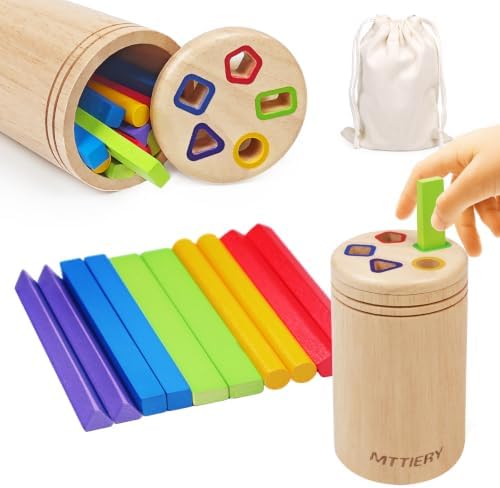 Montessori Wooden Stick Color Sorting Toys for 1+ Year Old by MTTIERY