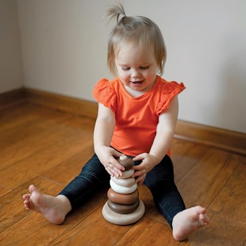 Montessori Eco-Friendly Wooden Stacking Pebbles – 7-Piece Natural Sequencing & Fine Motor Skills Toy for Early Childhood, Sensory Learning & STEM Play - Image 7