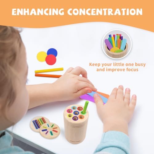 YHHYTOY Montessori Toys for 1 2 3 Year Old, Color Learning Sorting Toys - Image 6