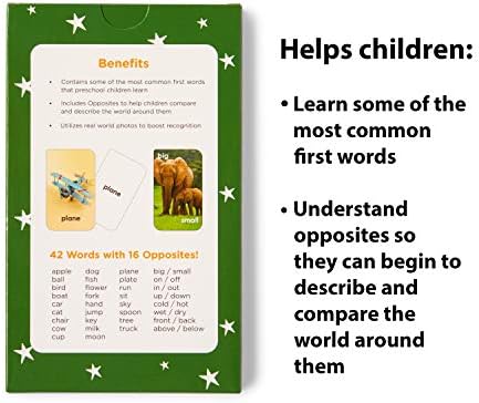 Award-Winning First Words & Opposites Flash Cards for Kids Ages 3-8 – 36 Durable Cards with Real Pictures – Preschool, Kindergarten & Early Elementary Learning - Image 4
