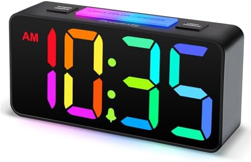 DreamSky Small Digital Alarm Clock with Night Light for Kids Bedroom by DreamSky