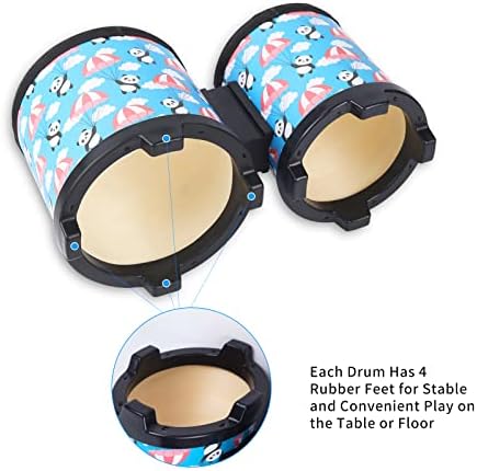 Bongo Floor Tom Drums Set for Kids: Baby Drum Percussion Music Instrument - Image 3