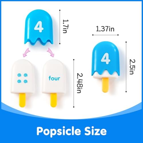 Mini Number Pops 1-10 – Magnetic Pattern Blocks 10 Shapes– Alphabet Learning Toys, Preschool Educational Toys for Classroom - Fun and Engaging Matching Game - Image 3