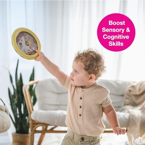 Edushape Jungle World Drum for Baby - Set of 1 Baby Drum Toy for Toddlers 1-3 - Small Drums Musical Toy for Babies 1 Year Old and Up, Soothing Sounds, Fun Tummy Time and Sensory Development - Image 3