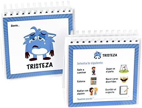 The Original Mood Flipbook for Kids; 20 Different Moods/Emotions; Autism; ADHD; Help Kids Identify Feelings and Make Positive Choices; Laminated Pages (Spanish Flipbook) - Image 2