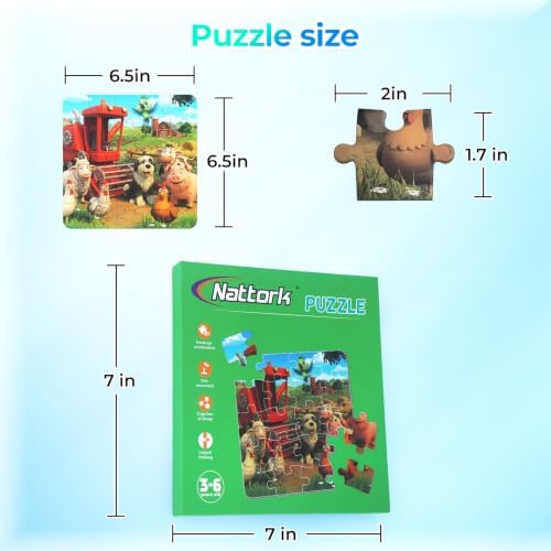 Nattork Magnetic Puzzle for Toddlers Boys Girls 3-5 4-8 5-6 Kids Puzzles - Image 2