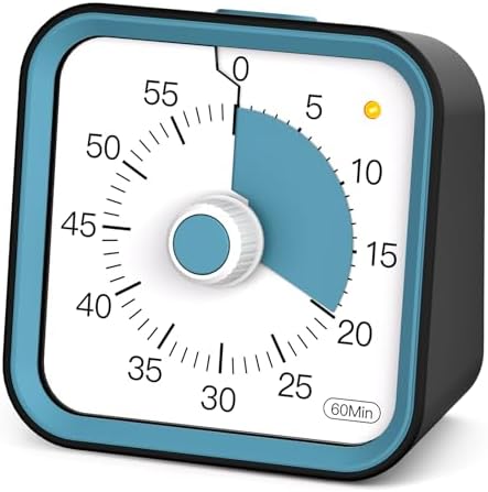 Visual Timer for Kids, Countdown Timer with Pause Function, Black by InfPokidCuteVisualTimer