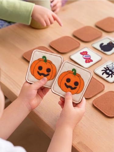Felt Matching Game for Toddlers, Halloween Montessori Toys Travel Toys for 1-3 Memory Flash Cards for 2 3 Year Old, Soft Safe Preschool Educational Gifts for Boys Girls - Image 5