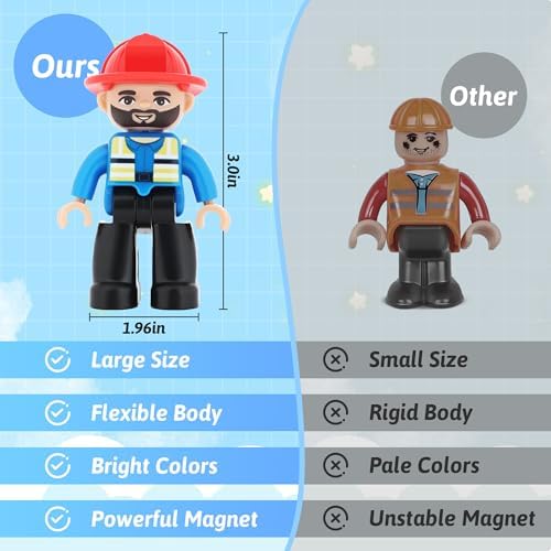 12PCS Large Magnetic People for Magnetic Tiles Compatible with Lego - Image 2