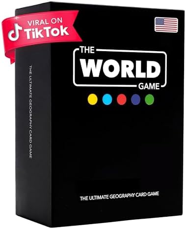 The World Game - Geography Card Game - Educational Games for Kids, Family and Adults - Cool Learning Gift Idea for Teenage Boys & Girls 8-12 with Map by TheWorldGame