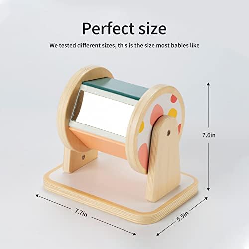 Twefex Montessori Spinning Drum, Montessori Toys for Babies 6-12 Months, Montisory Baby Toys for 1 Year Old Infant, Wooden Toy for Baby - Image 4