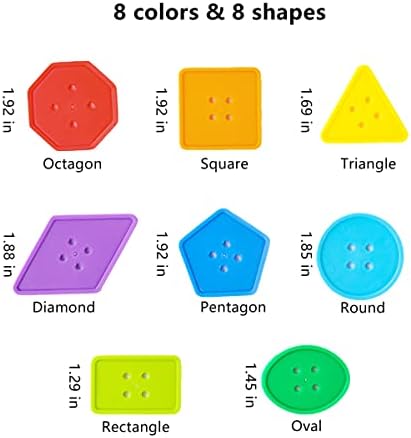 70 Pcs Montessori Lacing Threading Toy - Geometric Shaped Large Beads for Kids Crafts, Preschool Activities and Daycare Toys - Autism Learning Materials and Fine Motor Skills Toys for 3 4 5 6 Year Old - Image 5