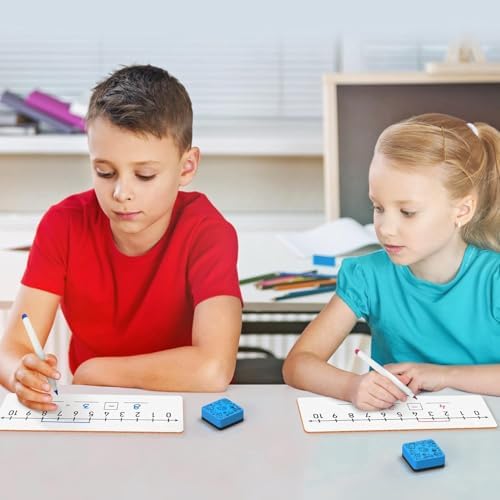 SCRIBBLEDO Dry Erase Number Line Board 12x4 Double Sided 10 Set with Eraser - Image 6