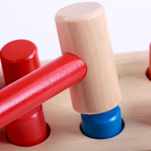 Montess Pounding and Hammering Wooden Toy, Hand-Eye Coordination Training, STEAM Toddler Toy - Image 6