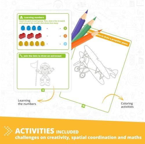 Engino STEAM Labs, Learning About Aircrafts, Building Blocks for Ages 3+, Construction Kit, STEM Kit for Girls & Boys, Learning & Education Toys, Steam Toys, Toddler Activities (5 Models) - Image 4