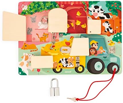 Janod - Farm Padlocks Board - Ages 3-6 - Image 3