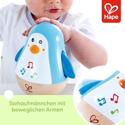 Hape Penguin Wobbler| Colorful Wobbling Penguin, Roly Poly Toy for Kids 6 Months+ - Image 2