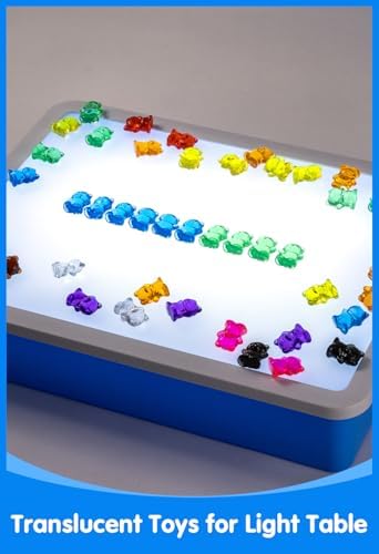 100 Pcs Translucent Counting Bears - Light Table Manipulatives - Image 6