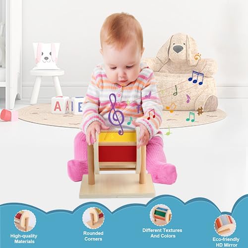 Full Size Spinning Drum Montessori Toys for Infant 6 - 12 Months 1 Year Old Babies Toddlers (Multiple Materials) - Image 3