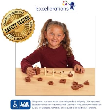 Excellerations Wooden Shape Number Counter - Natural - Image 2