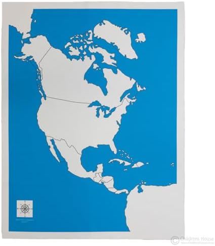 Kinderhuis- 8 Unlabeled Control maps SET Classroom Grade durable Geography Montessori Materials Casa Elementary Birch wood Africa, Australia, World, Europe, Asia, North America, South America, USA by Unknown
