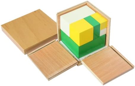 Elite Montessori Montessori Power of 2 Cubes - Learning Aid - Kids Maths Learning Aid - Wooden Cubes & Box by EliteMontessori