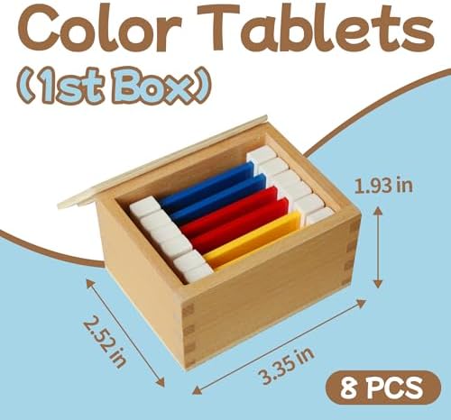 MONTESSORI OUTLET Color Tablets (1st Box) for 3-6 Years Montessori Education at School and Home - Image 3