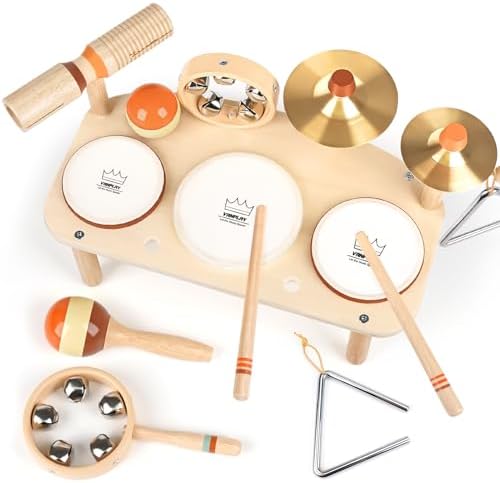 Vanplay Kids Drum Set, Montessori Toys for 2 3 Year Old Boy Girl Gifts by Vanplay