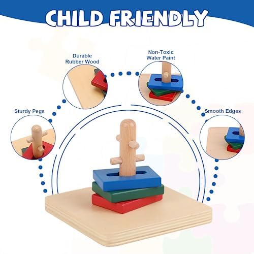 Adena Montessori Twist & Sort Dowel Set, 12m+ - Image 4