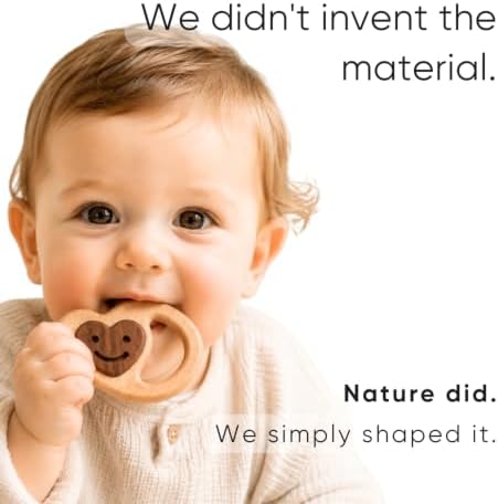 HippoToys Baby Teether Toys,Natural Wood Teething Toy for Babies 3-6 Months - Image 6