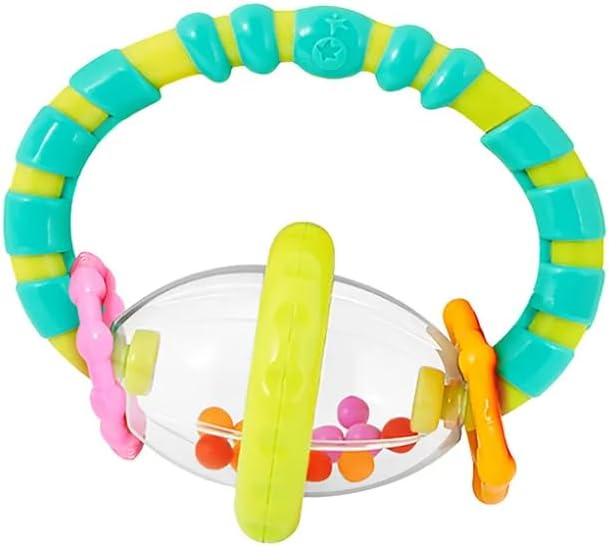 Bright Starts Grab & Spin Baby Rattle & BPA-Free Teether Toy, Ages 3 Months+ - Image 4