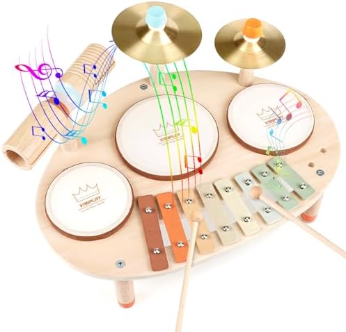 Vanplay Drum Set - Montessori Toys for 2 3 Year Old Girl Boy Gifts by Vanplay