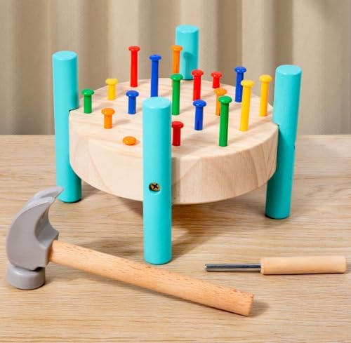 STEM Montessori Wooden Pounding Hammer Toy for Toddler Early Development - Image 6