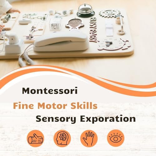 5 pieces Busy Board Diy Parts - DIY Materials for Parents - Sensory Board Accessories -Wooden Activity Parts -Maze-Learning Clock- Gear-Sand Clock-Learn to Tie Shoe Laces- Montessori Educational Items - Image 4
