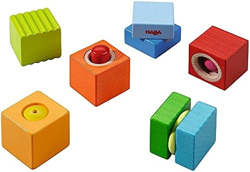 HABA Fun with Sounds Wooden Discovery Blocks for Toddlers with Acoustic Sounds, Toddler Toys for Preschool Learning Activities, (Made in Germany) by HABA