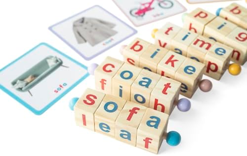 Montessori Wooden CVC Word Game | Real Photo Phonics Flash Cards Ages 3+ (CVC Word Game) - Image 2