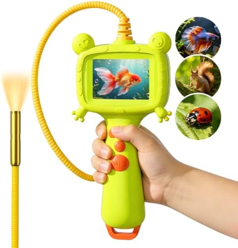 MINIBEAR Borescope Camera with Light for Kids, STEM Science Educational Outdoor Toy for 3-9 Year Old Boys & Girls, Snake Scope Camera for Camping, Nature Exploration & Birthday Gift, Green by MINIBEAR
