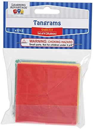 LEARNING ADVANTAGE Tangrams - Set of 28 - Puzzle Blocks for Geometry and Problem Solving - Math Manipulatives for Kids - Practice Early Geometry - Image 5
