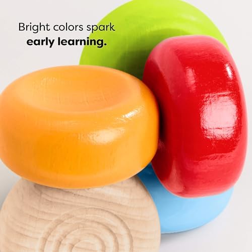 HABA Color Drops Wooden Grasping & Baby Teether Toy – Sensory Toys for Babies & Rattle with Elastic Threading for Ages 6 Months and Up - Image 4
